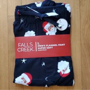 Falls Creek Christmas Men L 100% cotton fannel pj pants